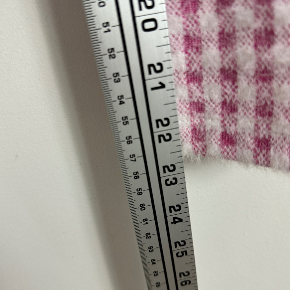 Zara Pink White Mock Neck Sweater Womens Size Small Checkered Plaid‎ Preppy Knit - Picture 16 of 16